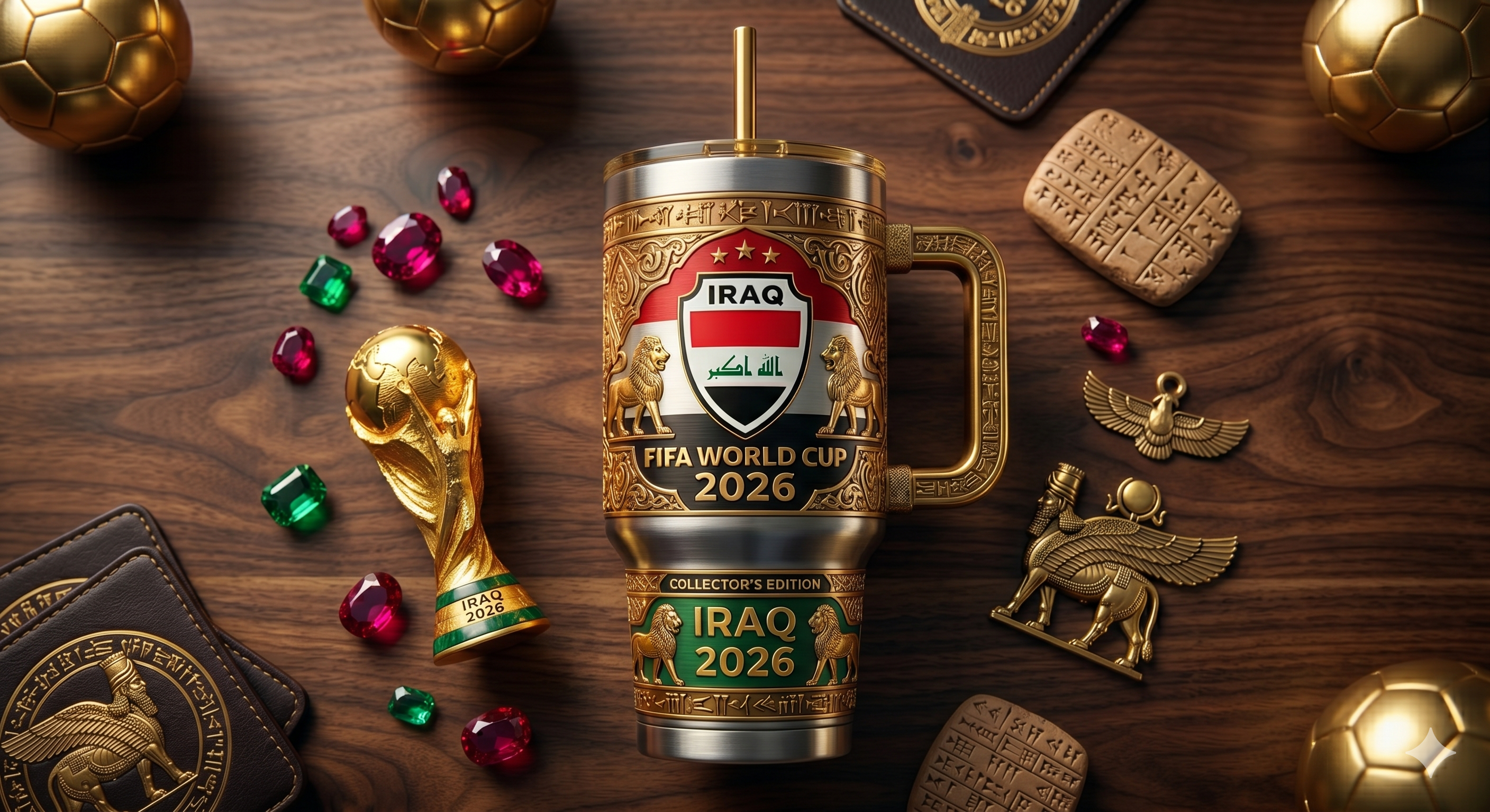 TAMA 40oz Tumbler With Handle - Iraq