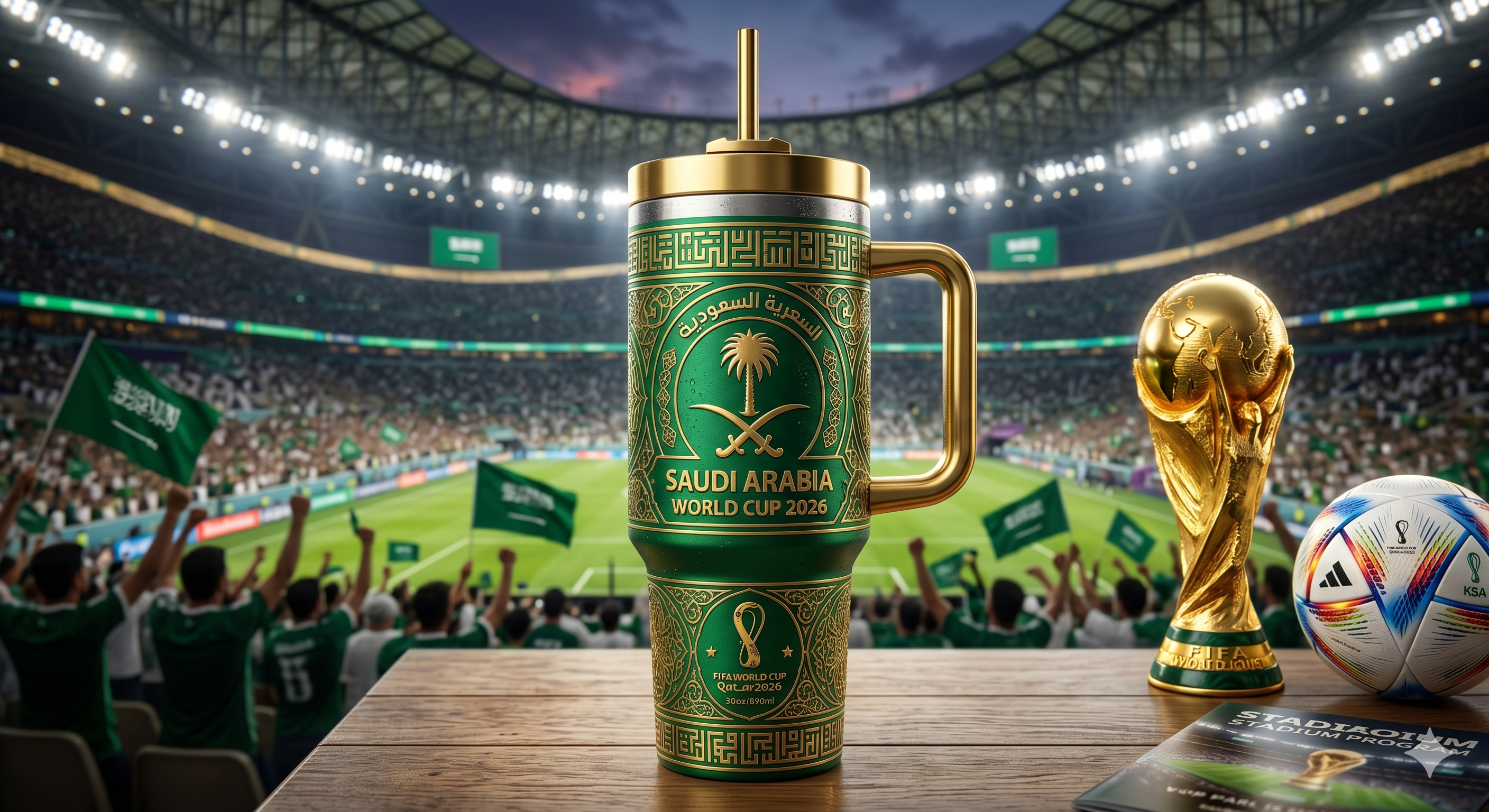 TAMA 40oz Tumbler With Handle - Saudi Arabia