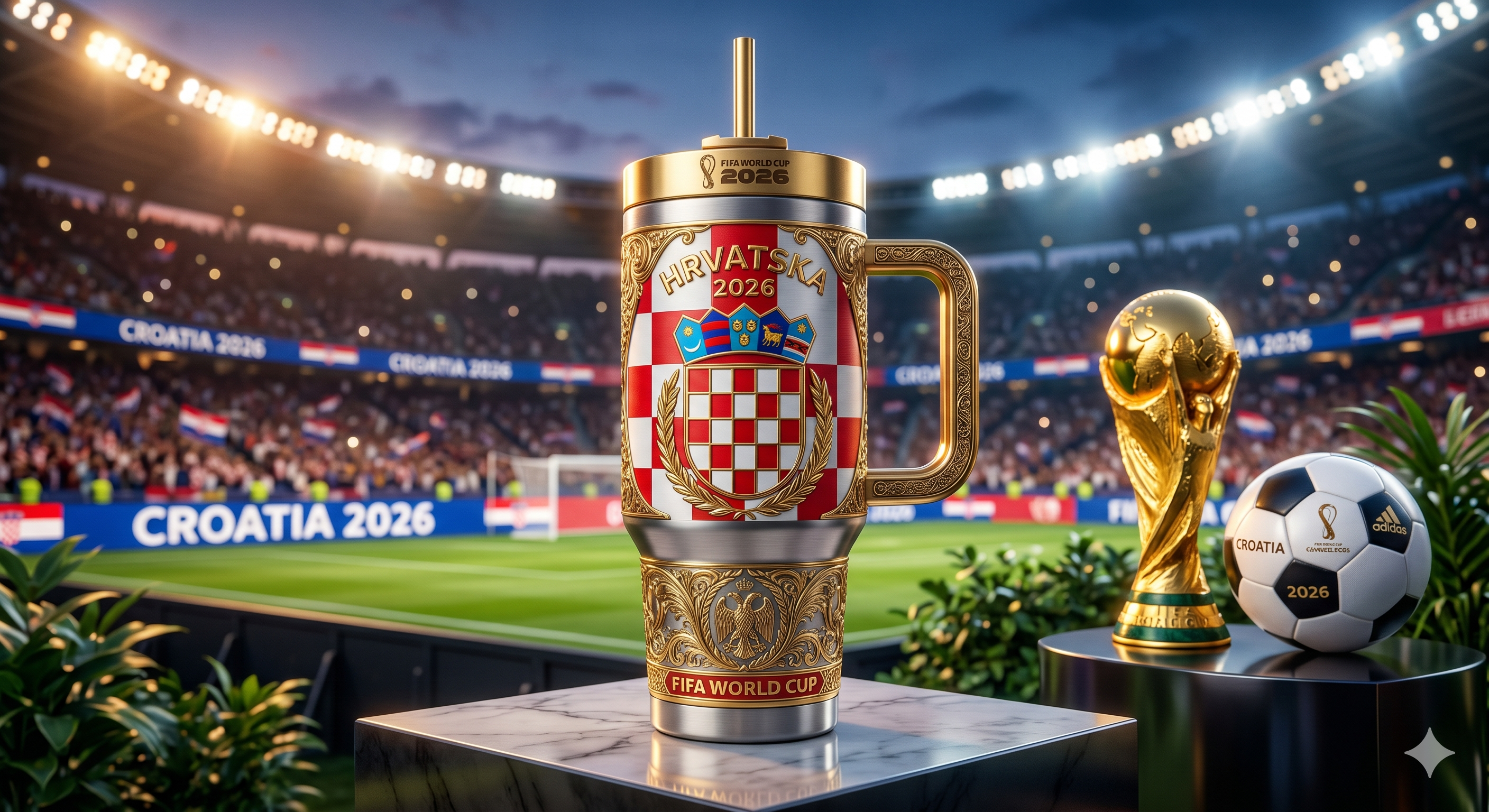 TAMA 40oz Tumbler With Handle - Croatia