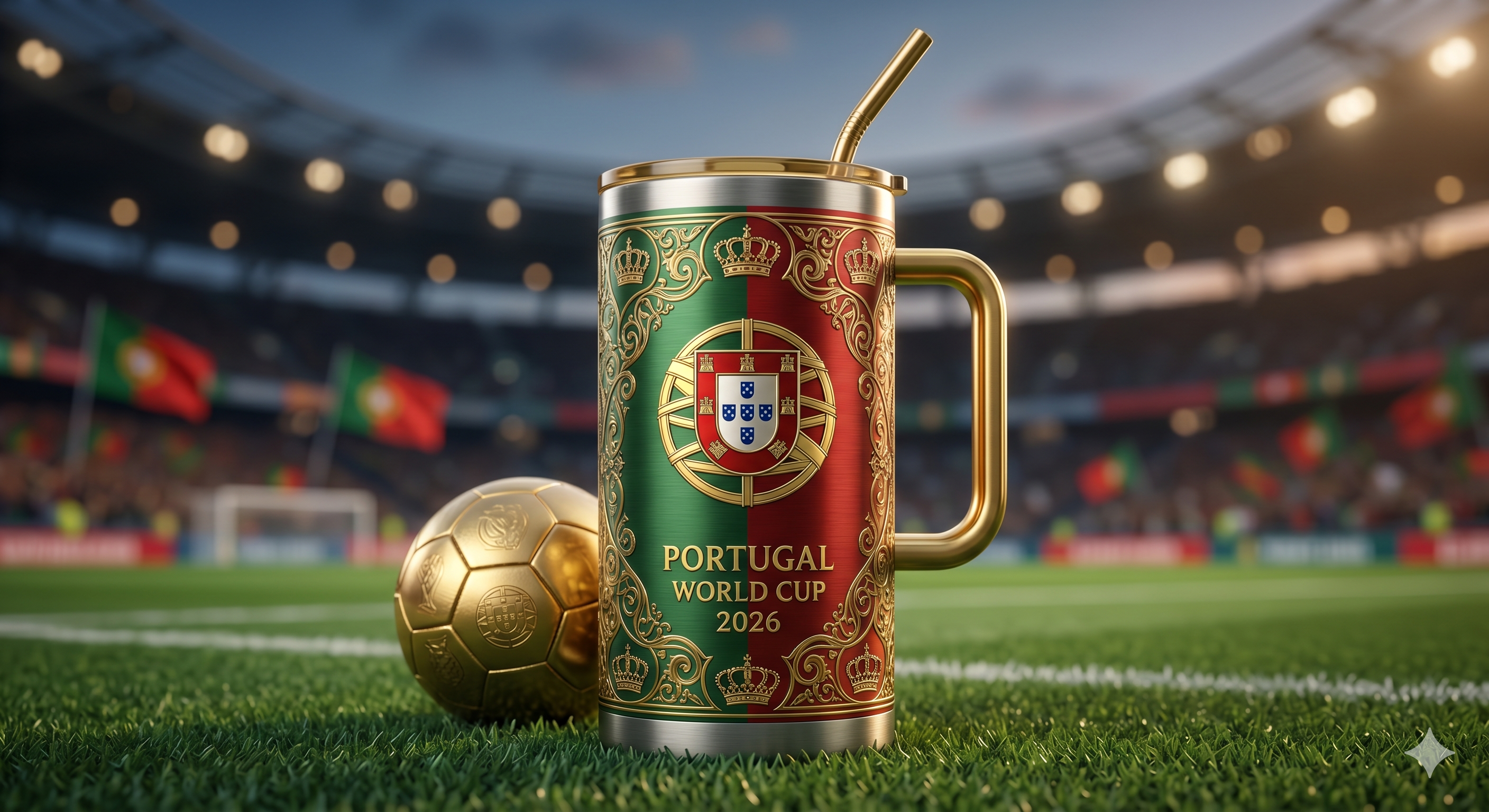 TAMA 40oz Tumbler With Handle - Portugal