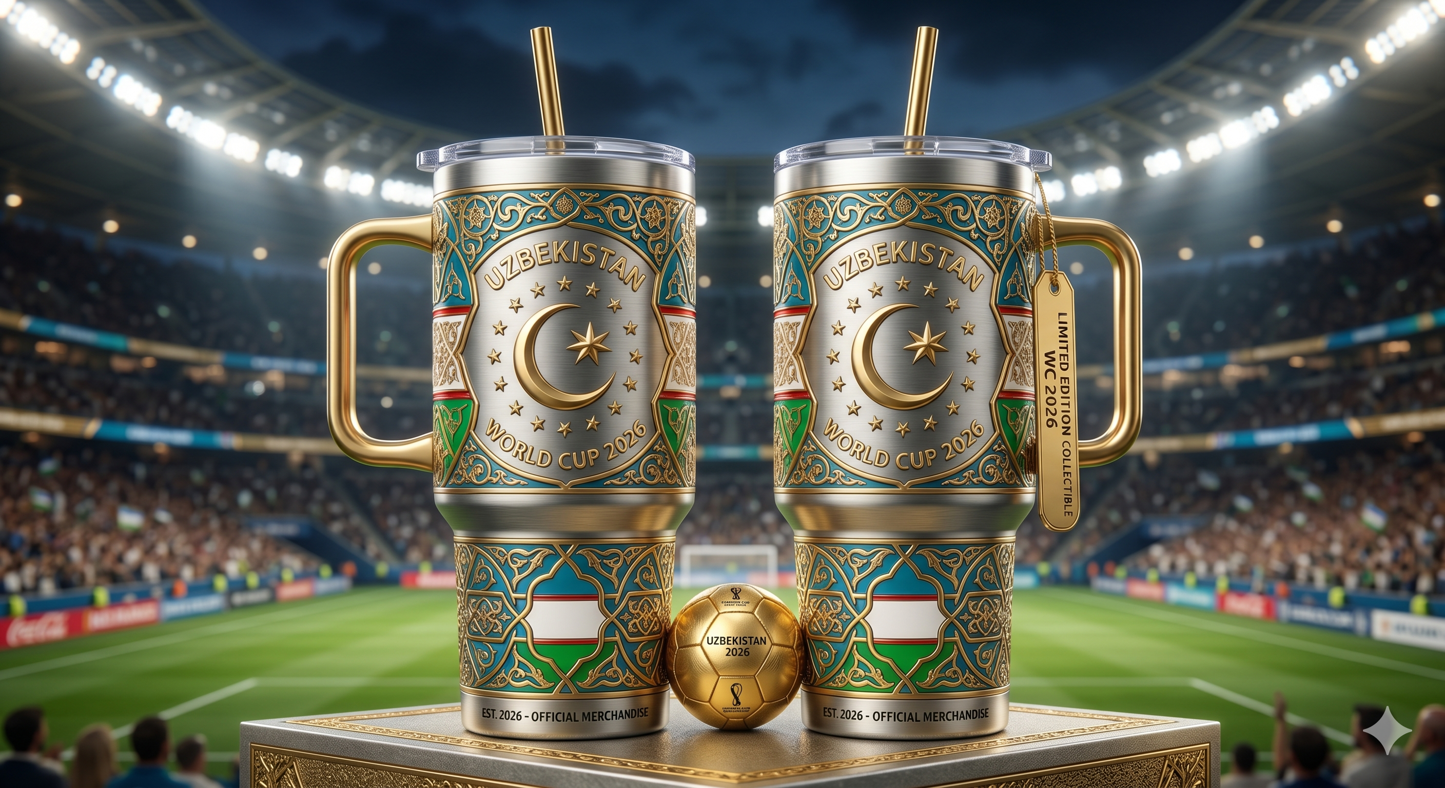 TAMA 40oz Tumbler With Handle - Uzbekistan