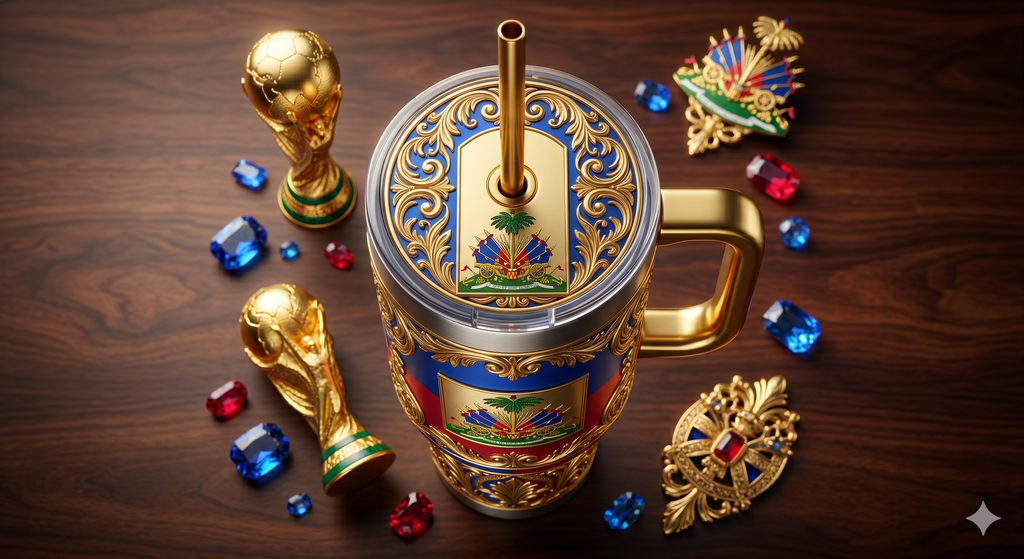 TAMA 40oz Tumbler With Handle - Haiti