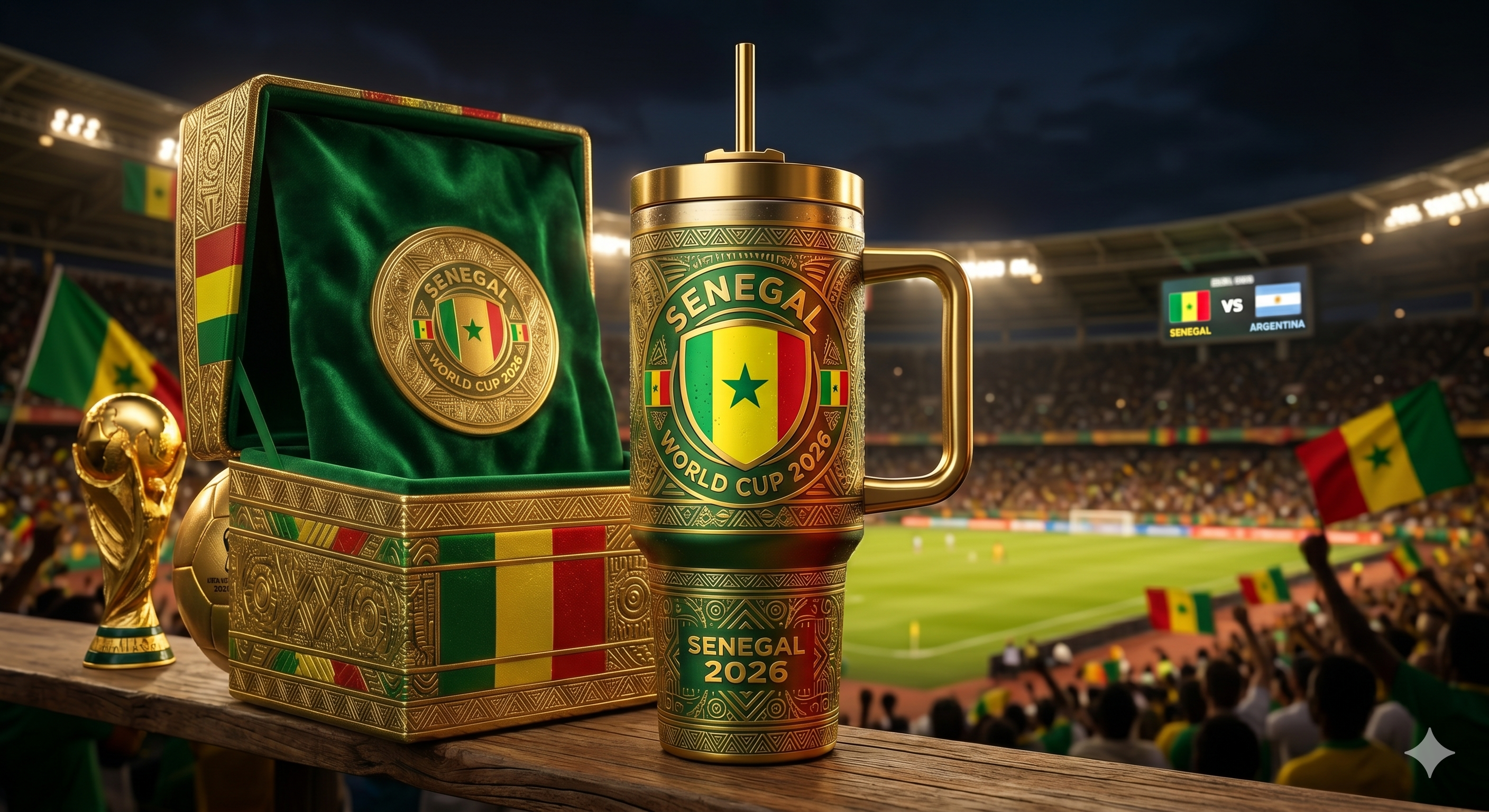 TAMA 40oz Tumbler With Handle - Senegal