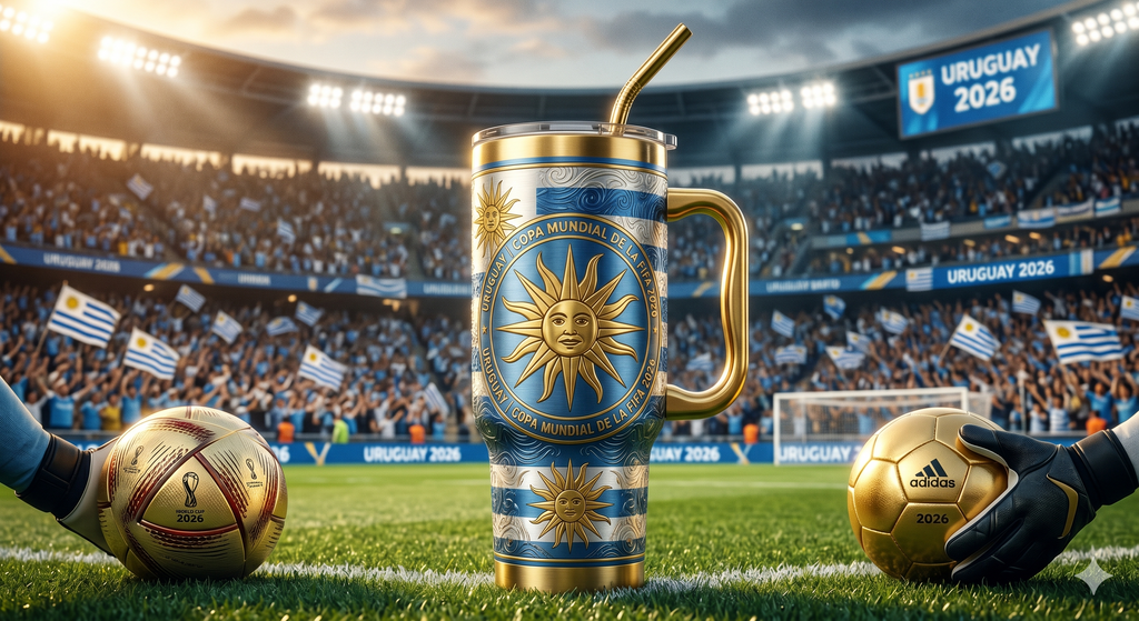 TAMA 40oz Tumbler With Handle - Uruguay
