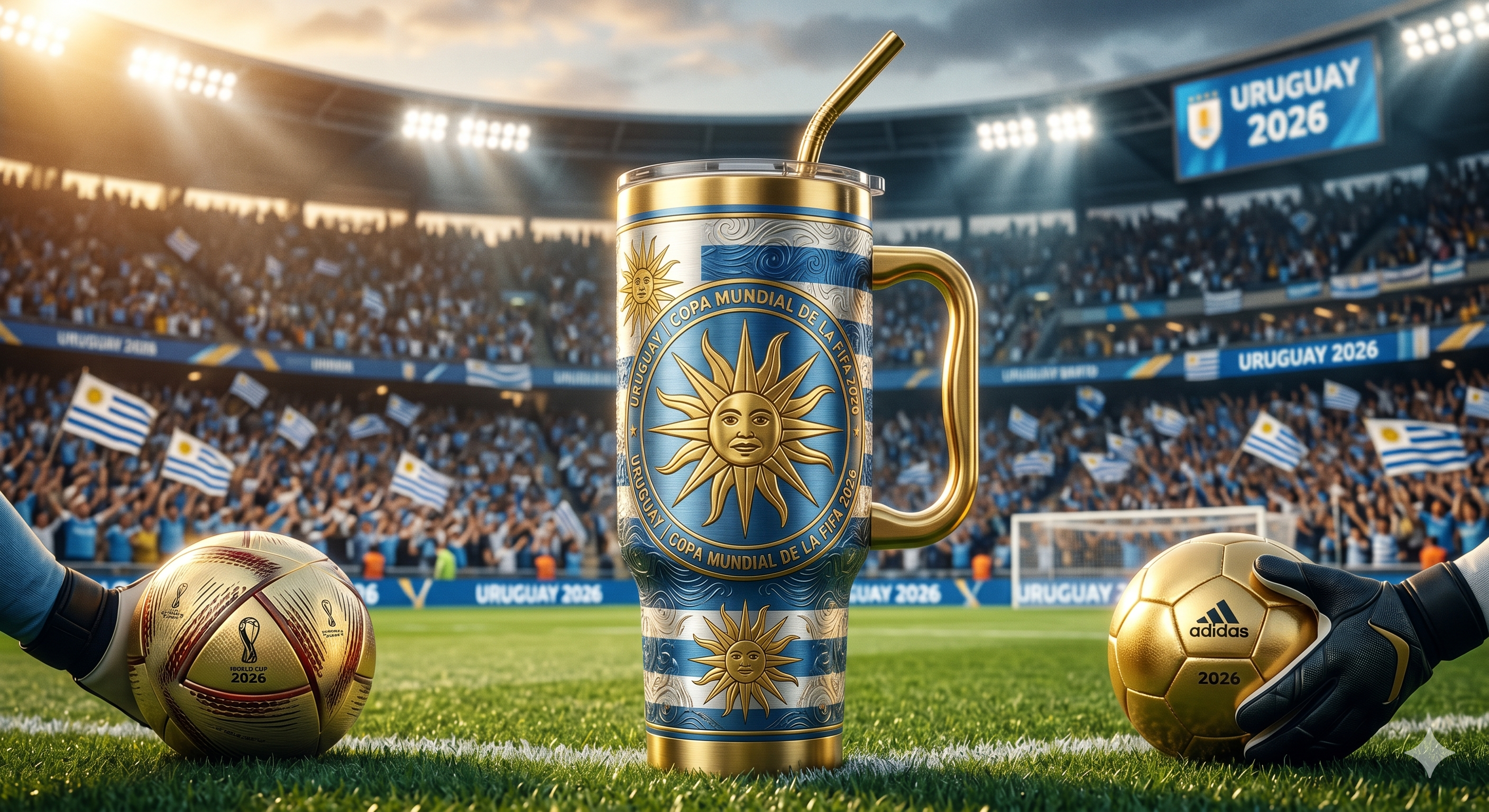 TAMA 40oz Tumbler With Handle - Uruguay