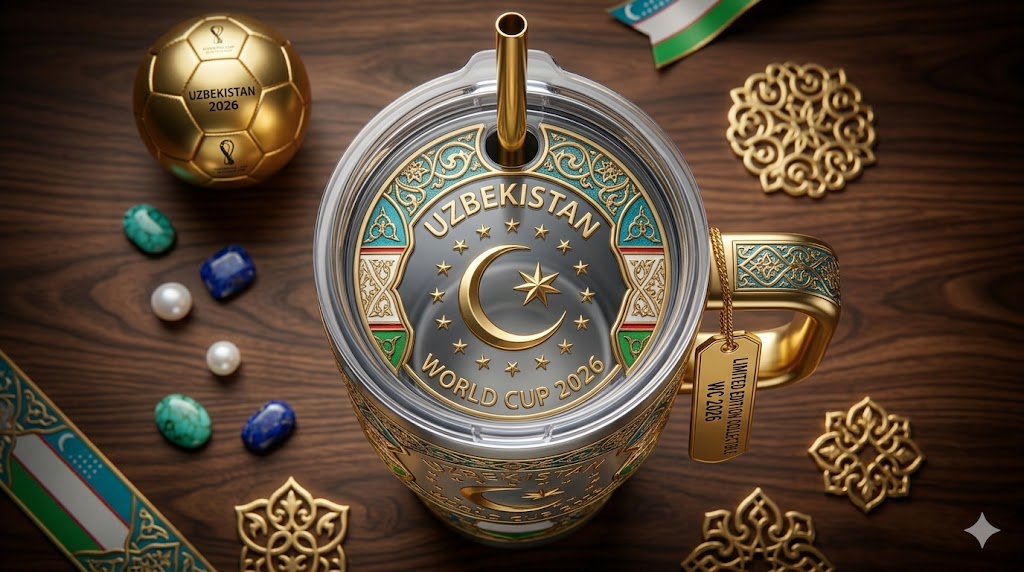 TAMA 40oz Tumbler With Handle - Uzbekistan