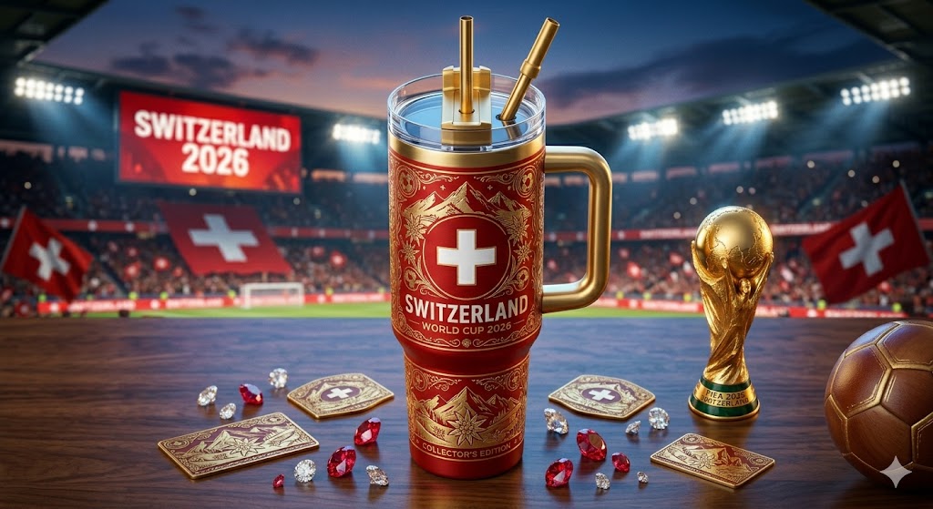 TAMA 40oz Tumbler With Handle - Switzerland